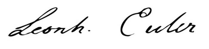 امضای لئونارد اویلر