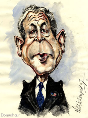 کاریکاتور جرج واکر بوش - George Walker Bush