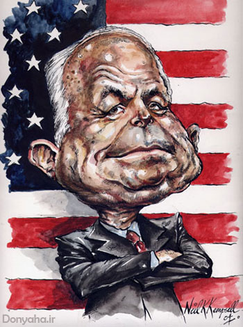 کاریکاتور جان سیدنی مک‌کین سوم - John Sidney McCain III