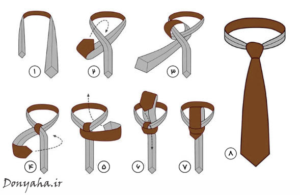 انواع گره کراوات: پرات یا شلبی مراحل بستن گره پرات یا همان گره شلبی