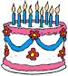 تصاویر متحرک و انیمیشن هایی از کیک و شمع تولد