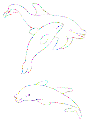 عکس نقاشی دلفین برای بچه ها