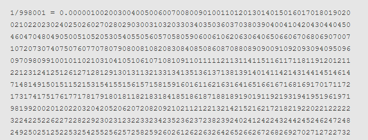 ترتیب کاملی از اعداد 1 تا 999